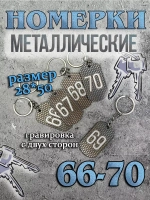 Номерки на ключи металлические 66-70