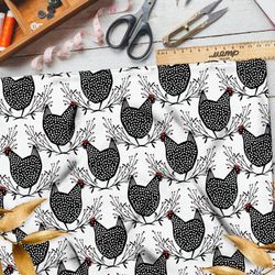 Ткань блэкаут курочки