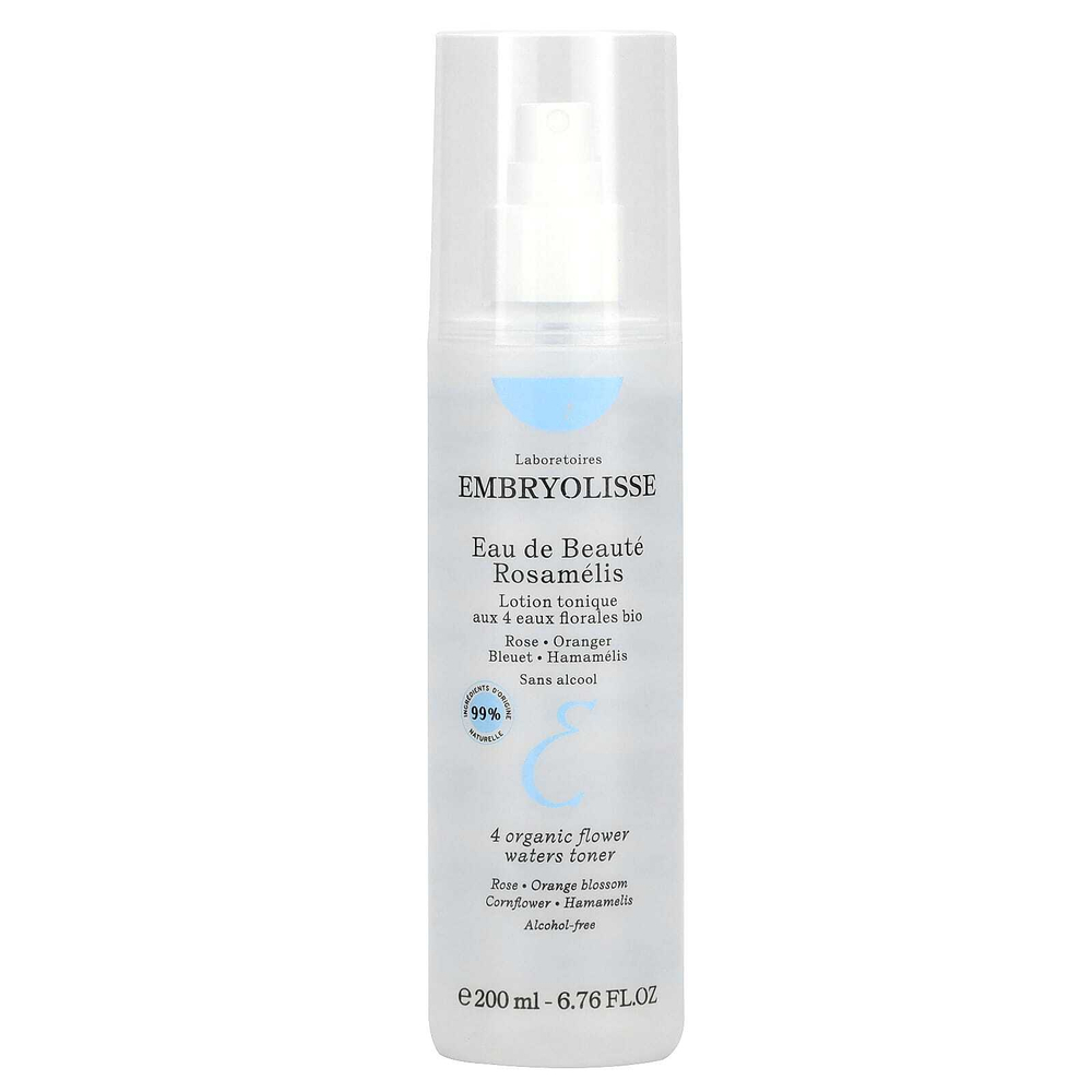 Embryolisse, 4 тонера с органической цветочной водой, без спирта, 200 мл (6,76 жидк. унц.)