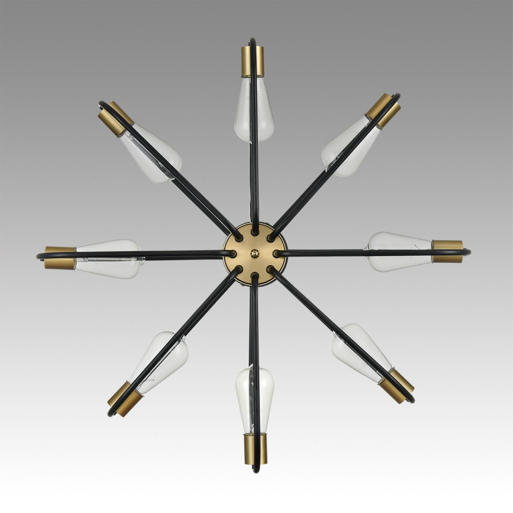 8058/8C COMFI LN24 000 черный, медь/ металл/ Люстра потолочная E27 8*60W 220V ALMIRA