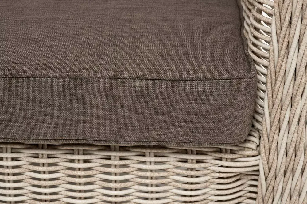 "Гляссе" диван трехместный из искусственного ротанга, цвет бежевый