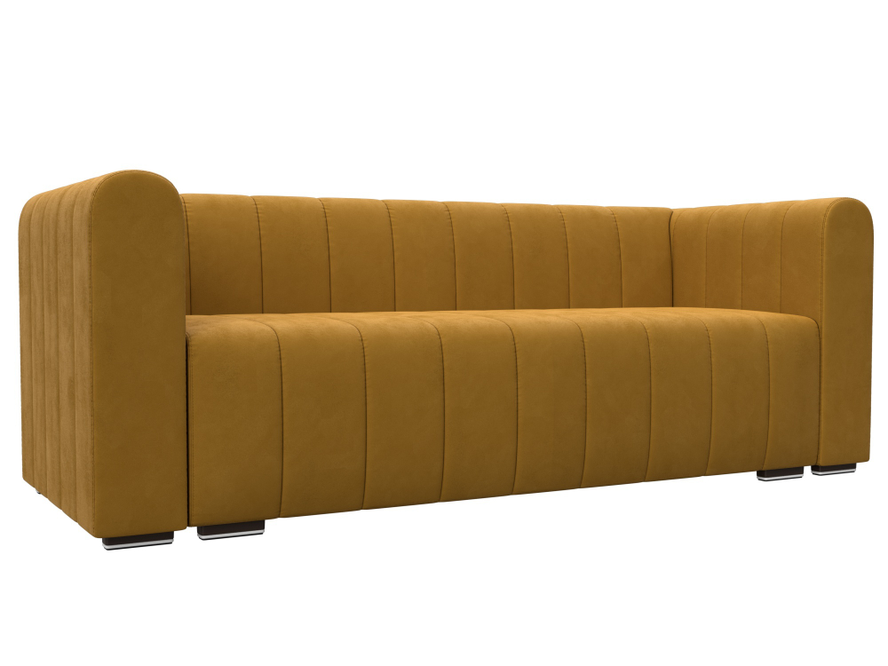 Диван прямой Лига-073 ВЕЛЮР BRUT 10 желтый