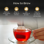 VAHDAM India, Infusions, травяной чай, гибискус, без кофеина, 100 пакетиков для заваривания, 180 г (6,35 унции)