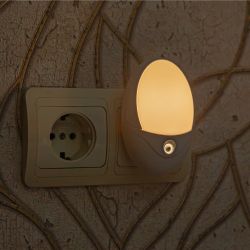 DTL-317 Овал-White-Sensor Светильник-ночник. С фотосенсором день-ночь. Белый. ТМ Uniel