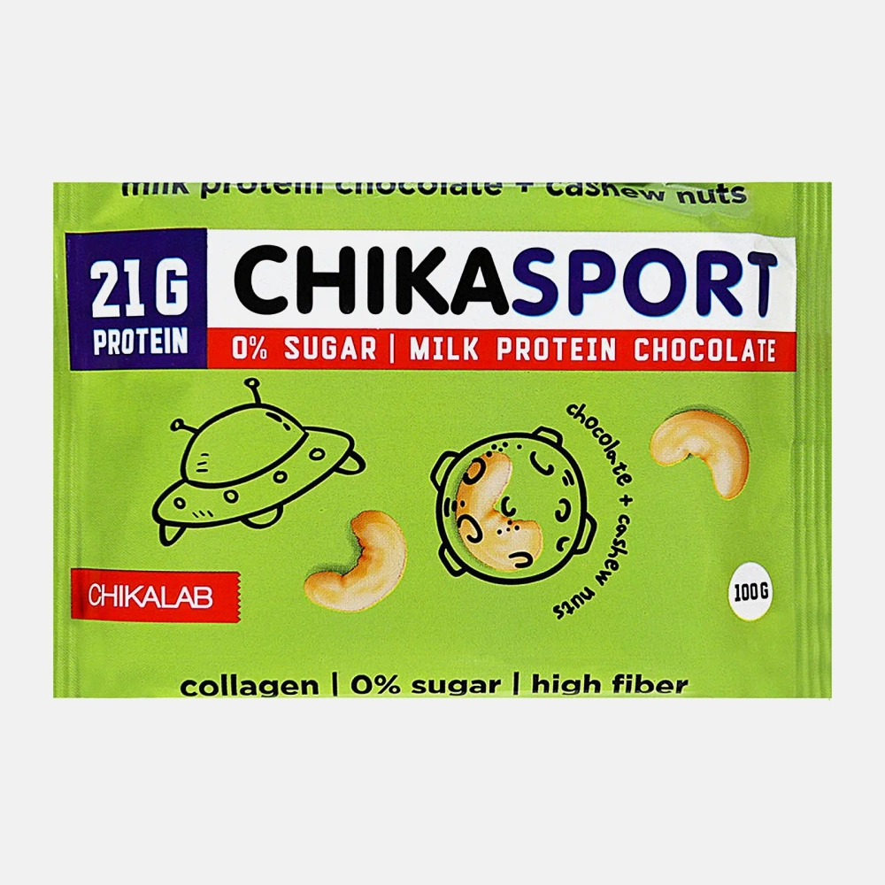 Шоколад Chikalab молочный c кешью 100г