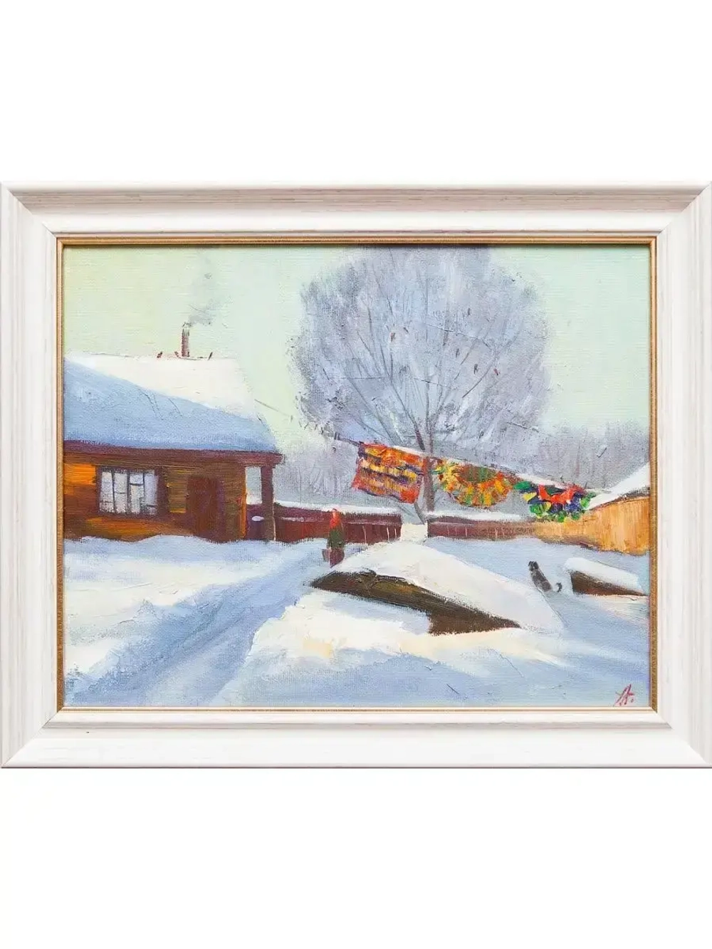 Картина маслом "Зимка" Рубцова