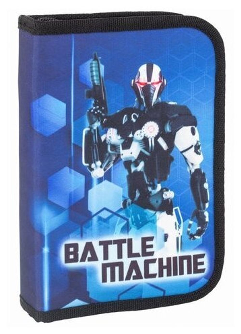 Пенал с наполнением BRAUBERG, 1 отделение, 1 откидная планка, 24 предмета, полиэстер, 21х14 см, "Robot", 270320