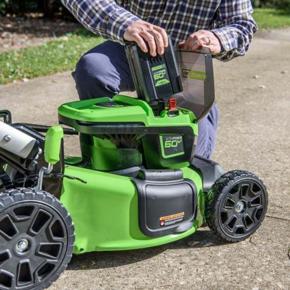 Аккумуляторная самоходная газонокосилка Greenworks GD60LM51SPK4,2514307UB. 60v, 51 см, АКБ 4 А·ч и ЗУ