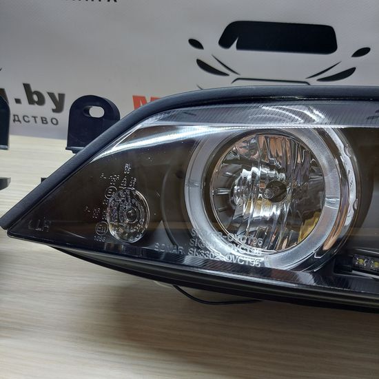 Передние фары Opel Vectra B angel eyes black