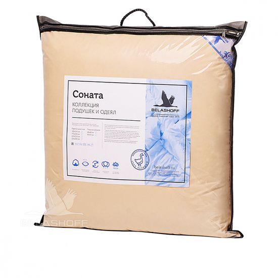 Подушка пуховая "Соната" бронза, Belashoff   70х70 см