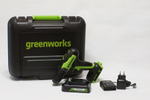Шуруповерт аккумуляторный Greenworks GD24DD35K2  24V с АКБ 2 А.ч и ЗУ в кейсе