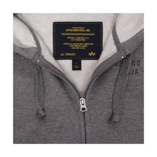 Толстовка Hutton Alpha Industries (серая - h.grey)