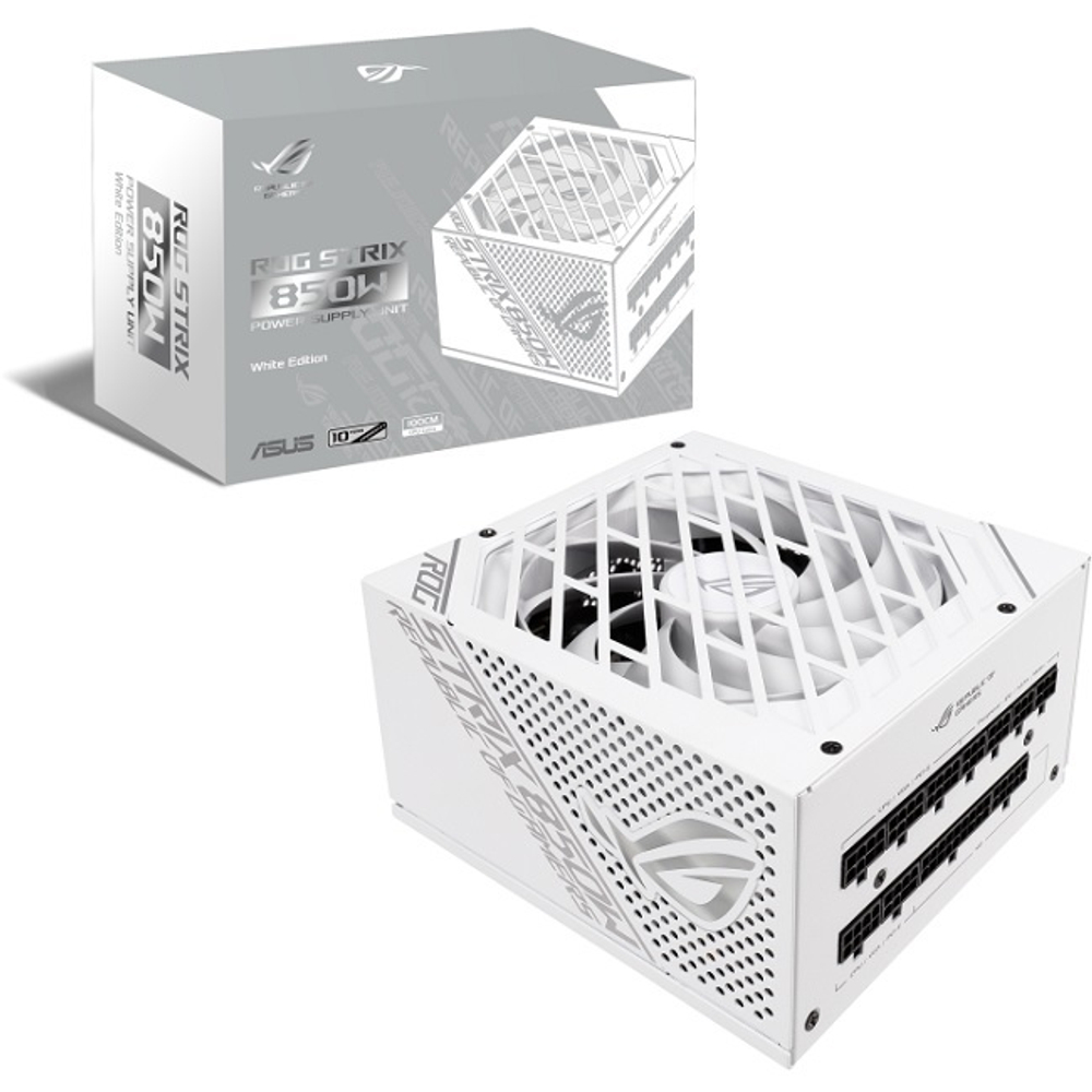 Блок питания ASUS 850W ROG Strix White Edition, модульный, 135 mm, 80 PLUS Gold (ROG-STRIX-850G-WHITE)