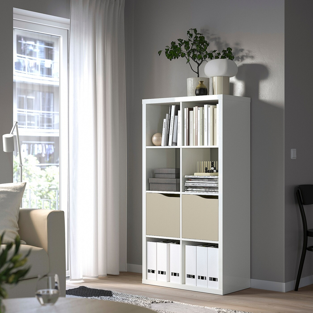 IKEA KALLAX  (ИКЕА КАЛЛАКС)  -  Вставка с дверцей, волна/бежевый, 33x33 см