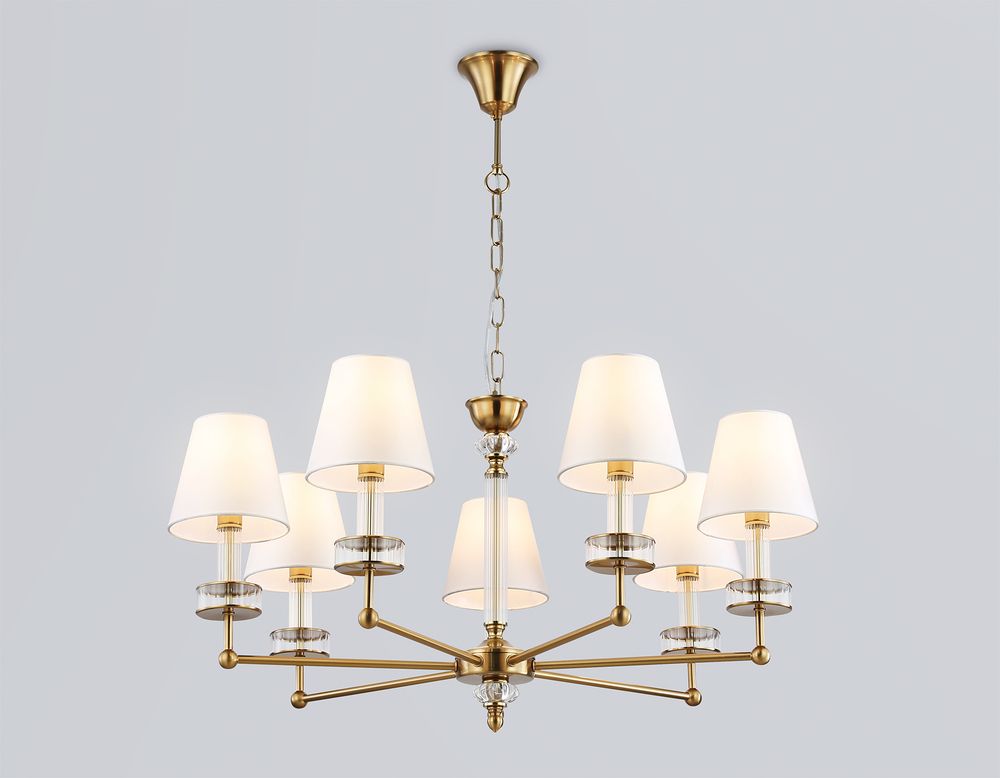 Ambrella Подвесная люстра с абажурами и хрусталем Classic LH71023