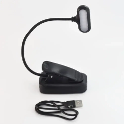 Лампа для чтения на прищепке, фонарик для чтения книги, светильник настольный для школьника