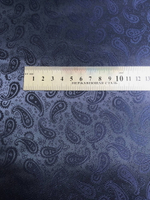 Подклад синий темн, жаккард огурец D10С2