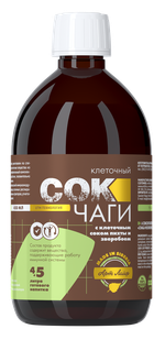 Сок Чаги клеточный с пихтой и зверобоем, 450 мл Поддерживает работу иммунной системы