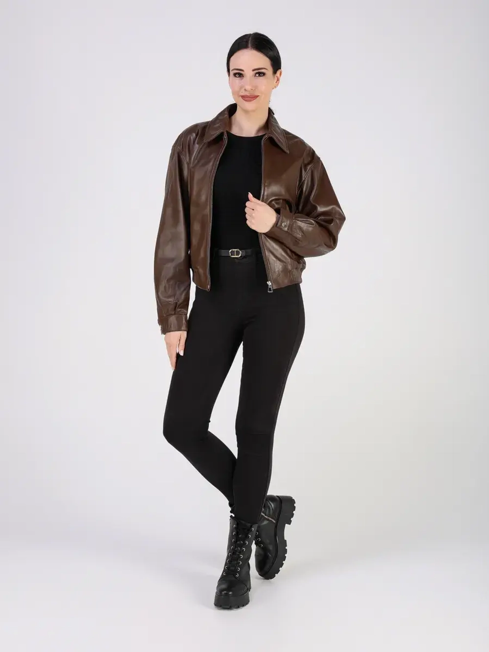 Кожаная куртка демисезонная