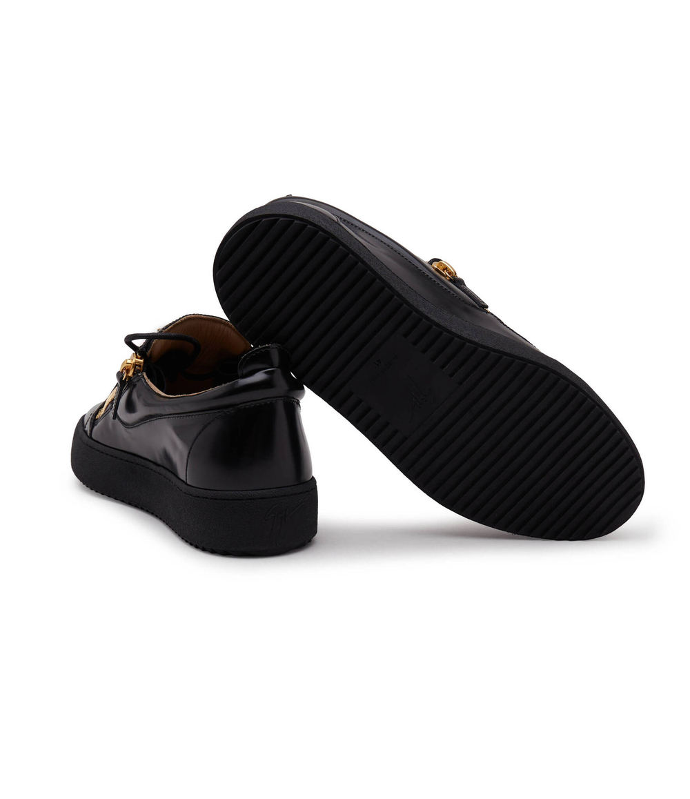 Кожаные кроссовки logoball Giuseppe Zanotti - черный(RM40033)