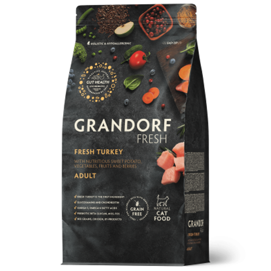 Grandorf Fresh Сухой корм для взрослых кошек Индейка с бататом