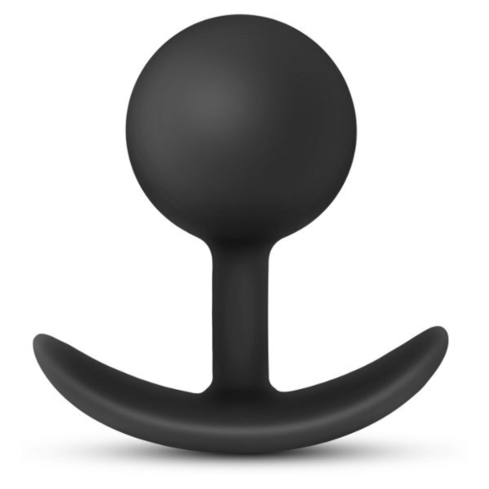 Анальная пробка Blush Silicone Vibra Plug 8,9 см, смещённый центр