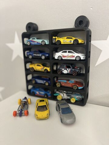 Полка для машинок Hot Wheels 10 шт, крепление на стену для hot wheels 10 шт черный