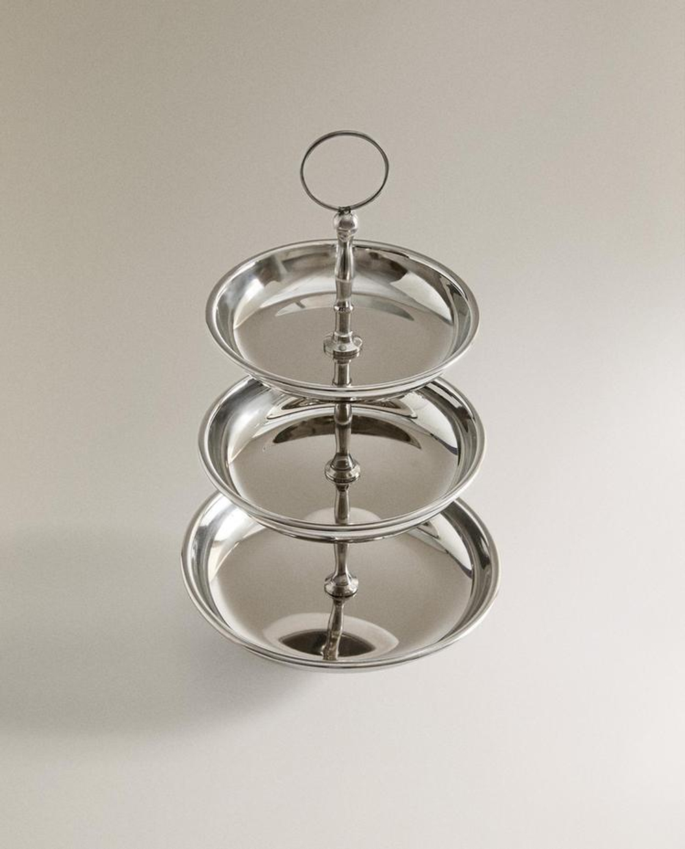 ZARA HOME СТАЛЬНОЕ СЕРВИРОВОЧНОЕ БЛЮДО, СЕРЫЙ