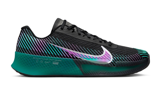 Мужские кроссовки теннисные Nike Air Zoom Vapor 11 Premium - black/deep jungle/clear jade/multi-color