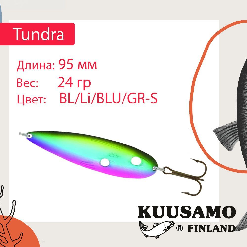 Блесна для рыбалки Tundra 85 мм колебалка 19 г