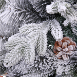 Ёлка «Снежная рапсодия» 150 см, ПВХ+Леска, шишки, белый иней (450 веток)