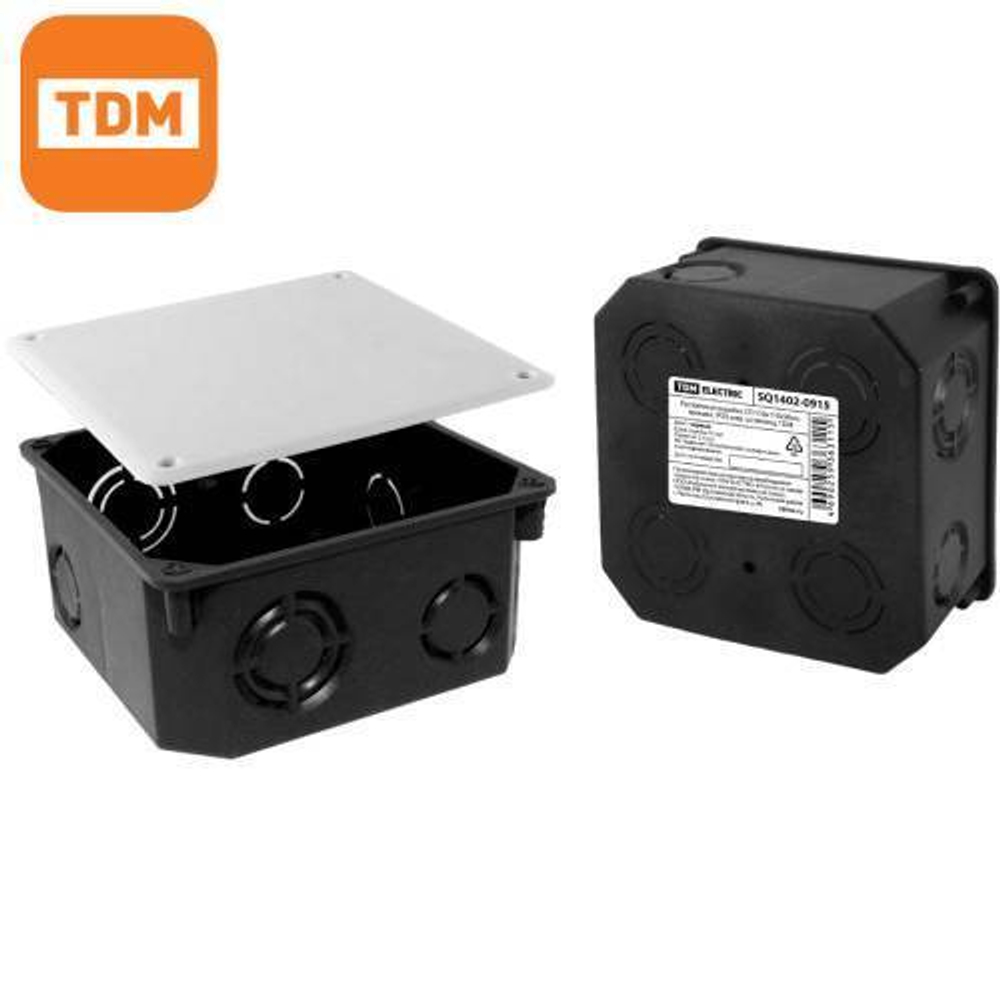 Распределительная коробка внутренняя по бетону 110х110х50 TDM SQ1402-0915