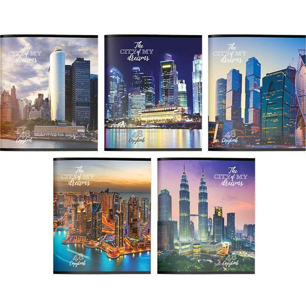 Тетрадь А5 48 л. "Небоскребы" (Creativiki)