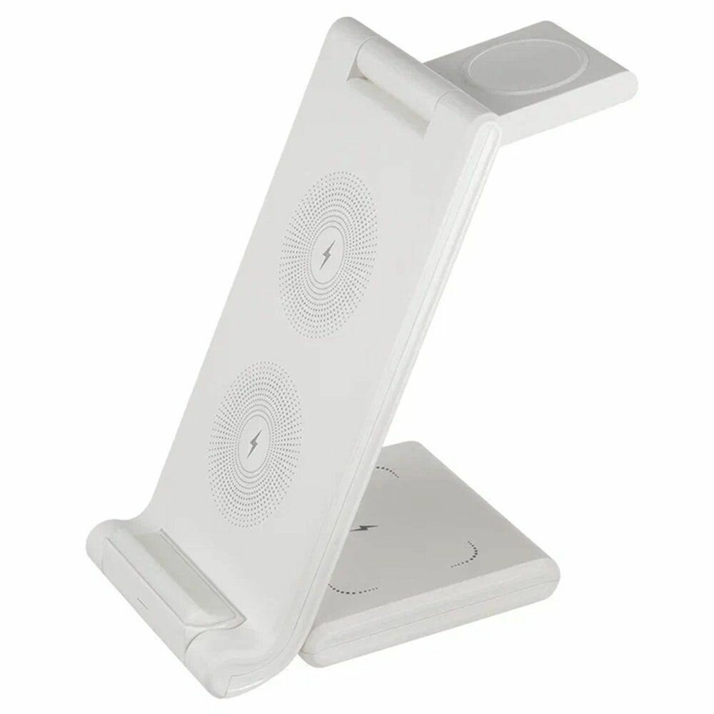 Беспроводное ЗУ WALKER WH-53, 18Вт, быстрый заряд Qi, 3в1, белое