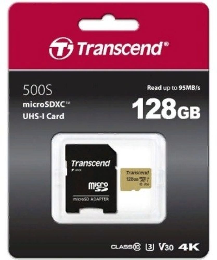 Карта памяти Transcend Micro SDHC TS128GUSD500S 128 Gb Карта памяти Transcend Micro SDHC TS128GUSD500S 128 Gb