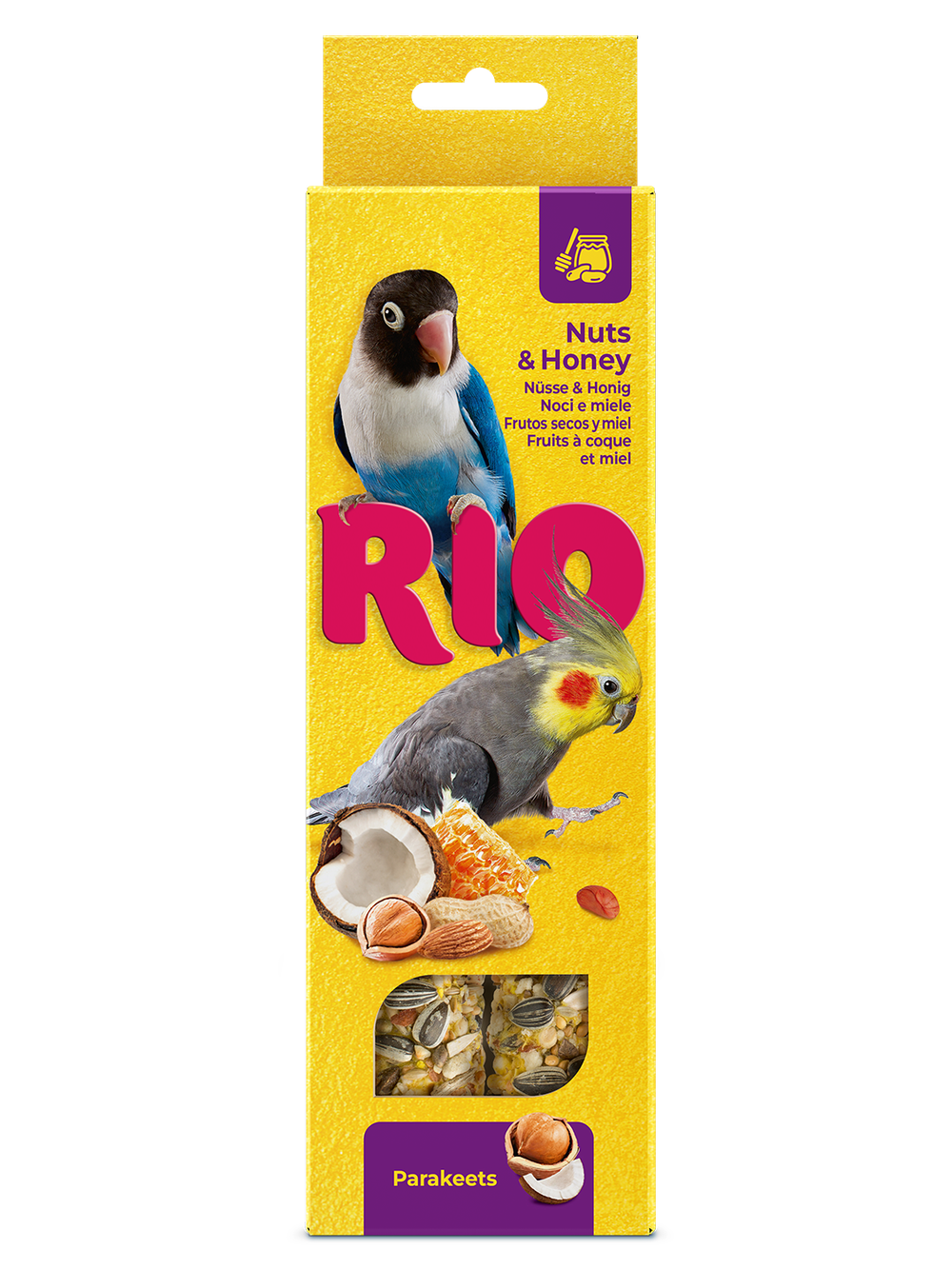 RIO (Рио) Палочки для средних попугаев с медом и орехами (2*75 г)