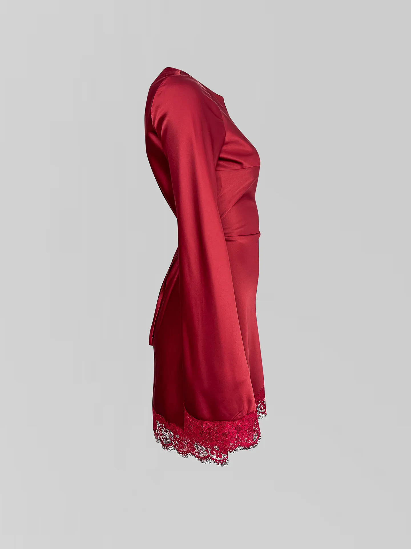 Платье Parijanka 1836 короткое атласное со шнуровкой на спине