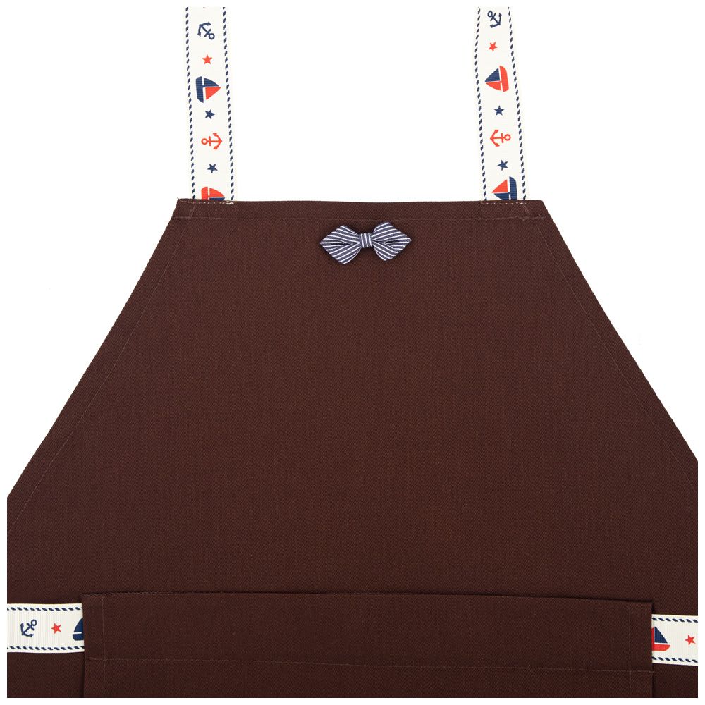 ФАРТУК МАЛЕНЬКИЙ ДЕКОРАТИВНЫЙ "СУПЕР КОК" ,КОРИЧНЕВЫЙ, 50%Х/Б 50%ПЭ