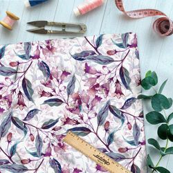 Ткань барби сдержанные акварельные колокольчики