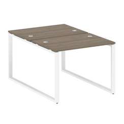 Metal System Рабочая станция на О-образном м/к БО.РАС-СП-2.1 Вяз Благородный/Металл Белый 1000*1475*