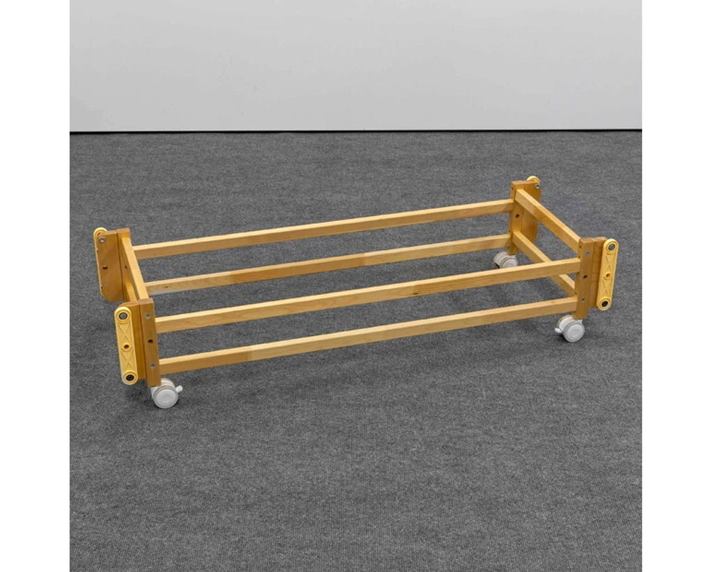 Кровать Antemi Mari 120х60 с маятником Ник 14 б/д Белый/Дерево + НиК 15 д Дерево