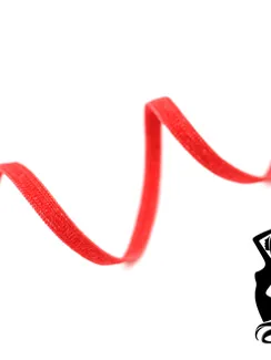 100 Резинка бельевая 4 мм, красный 100, Греция
