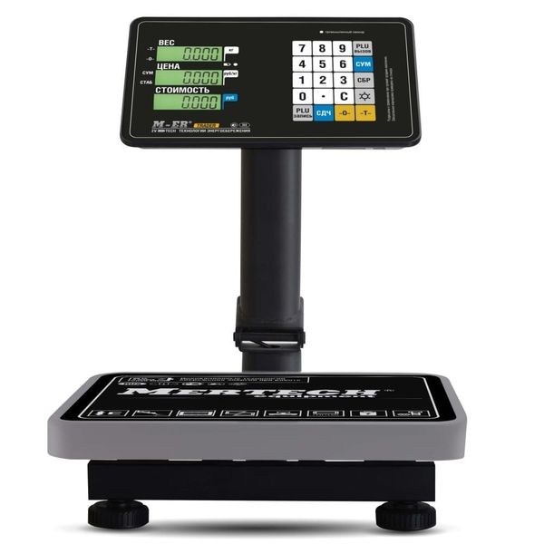 Весы торговые напольные Mertech M-ER 333ACPU-60.20, 60кг, 20гр, 350*300, с поверкой, складная стойка