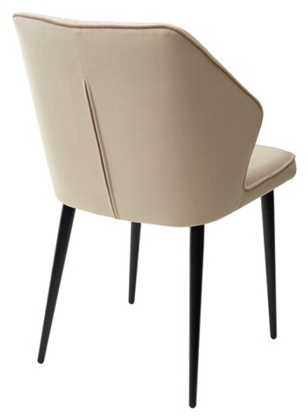 Стул М-City DISAUR Сиэтл -В (Seattle-V) Бежевый 5, Велюр, Черный каркас