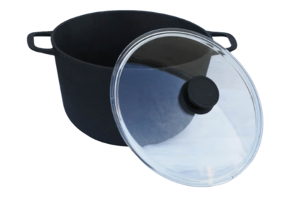 Кастрюля Биол чугунная со стеклянной крышкой 4 л. 0204С