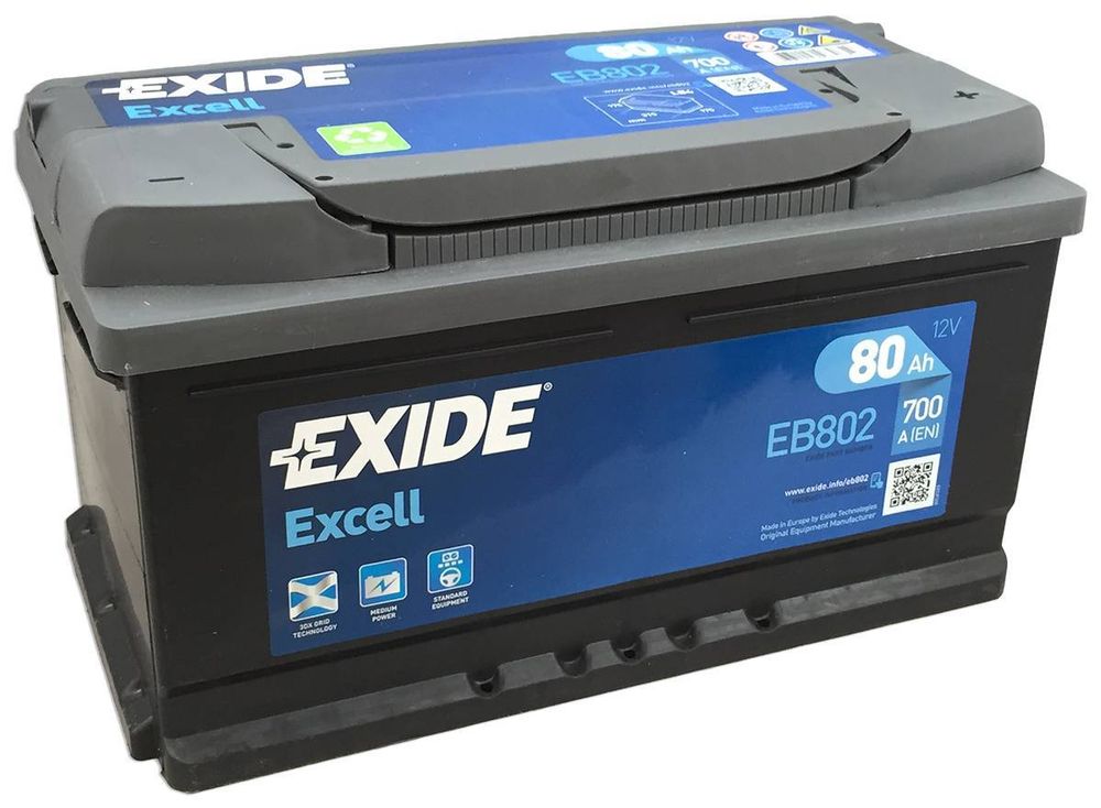 Exide Excell 6СТ- 80 ( EB802 ) аккумулятор