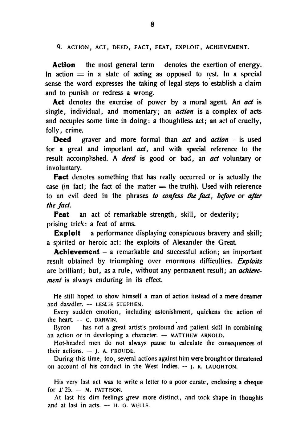 English synonyms | Günther J. H.