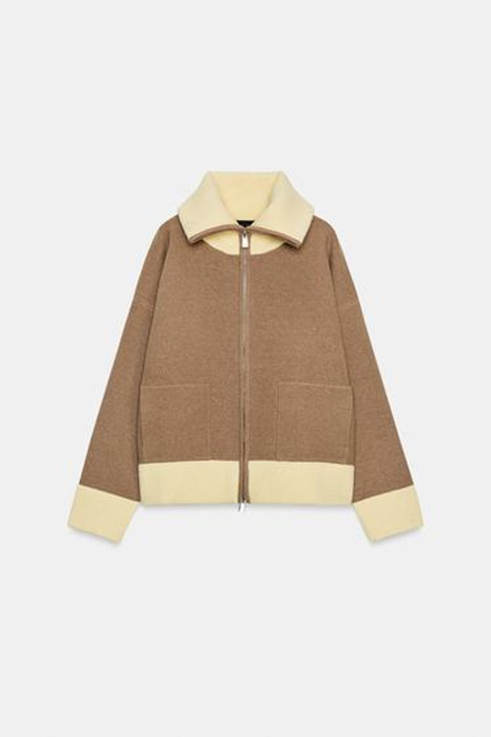 Вязаный кардиган на молнии - ZARA