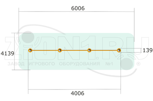 Турник разноуровневый ВА-1500-1800-2100