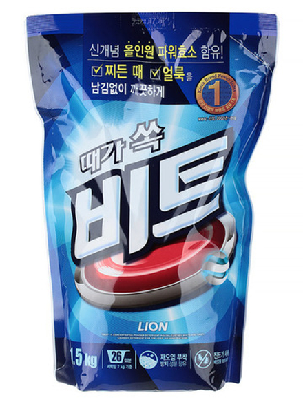 Порошок стиральный Beat 1.5kg Pouch, LION